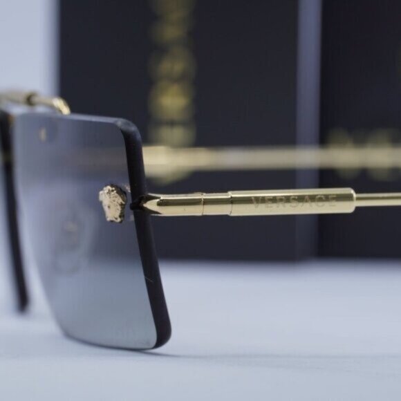 Versace VE2245 10028G Rectangle Sunglasses – Gold/Grey Gradient main image 7
